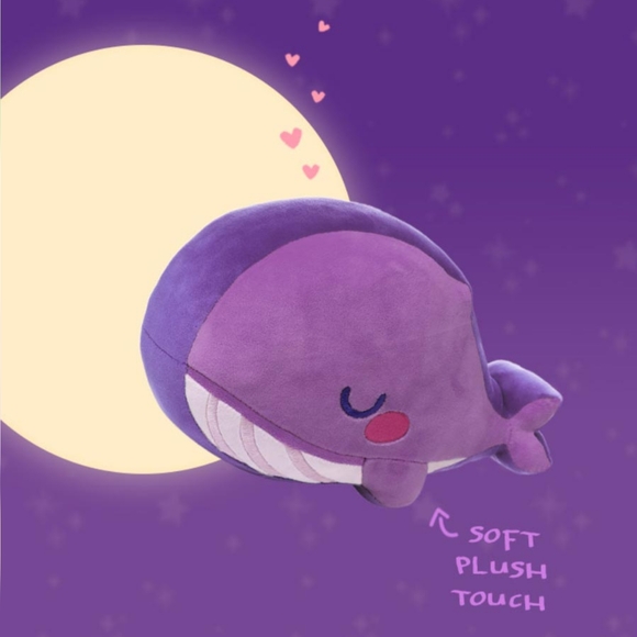 BTS TinyTan Flat Cushion Whale Plush - Picture 1 of 2